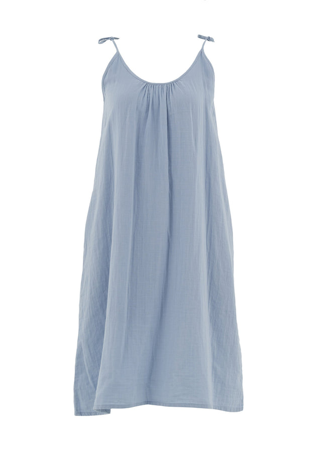 Muslin Summer Dress Ice Blue – IVALO.COM