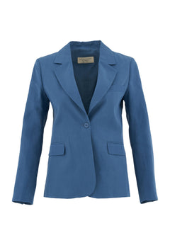 Linen-Lyocell Blend Blazer Light Navy