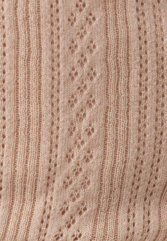 Women's Textured Knit T-Shirt Soft Beige
