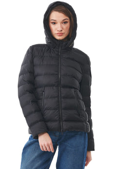 Women's Recycled Polyester Puffer Jacket Black