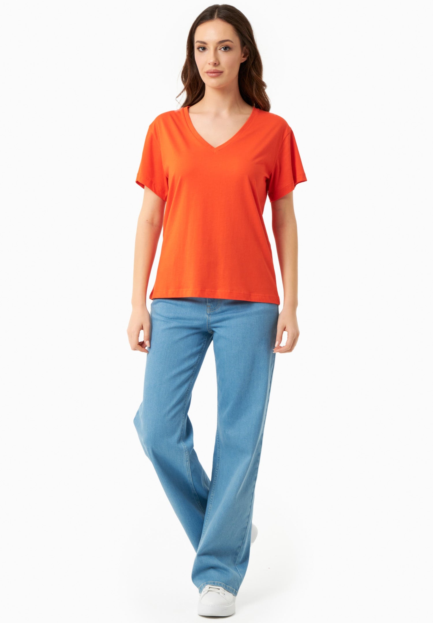 Women's Straight-Cut Jeans Light Blue