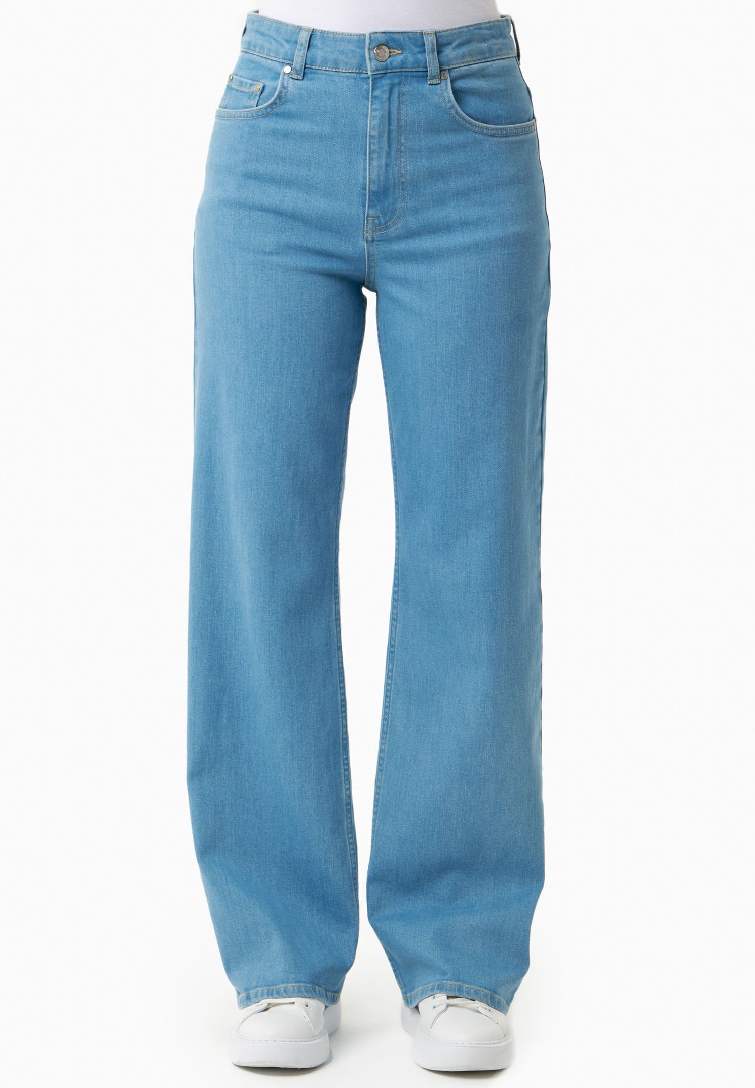 Women's Straight-Cut Jeans Light Blue