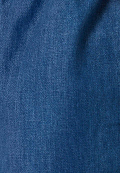 Paper Bag Denim Shorts Medium Blue