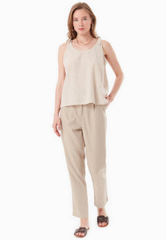 Linen Blend Pants Sand