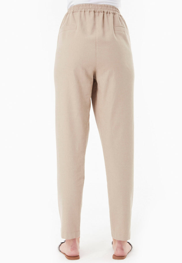 Linen Blend Pants Sand