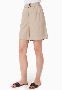Linen Blend Shorts Sand