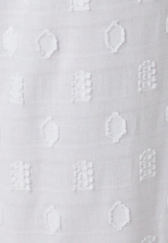 Organic Cotton Jacquard Pants White