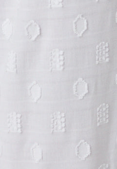 Organic Cotton Jacquard Pants White