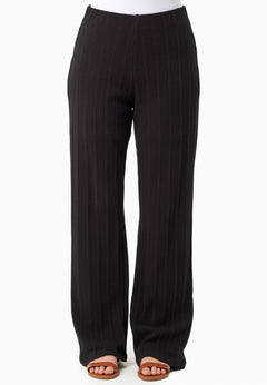 Jacquard Rib Pants Black