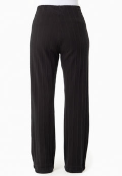 Jacquard Rib Pants Black