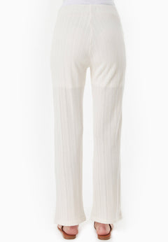 Jacquard Rib Pants Off White
