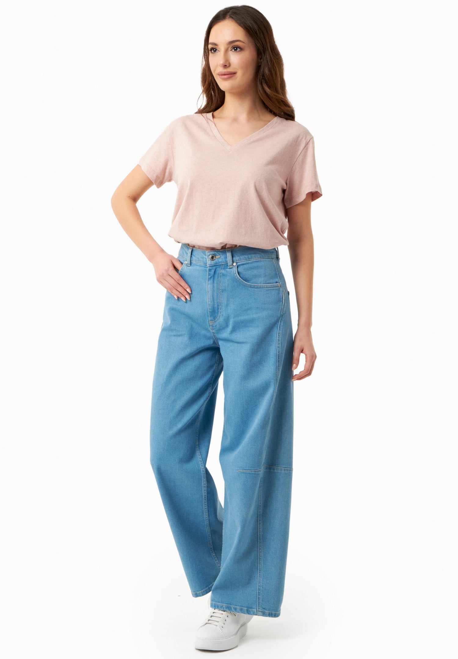 Women's Wide-Leg Jeans Light Blue
