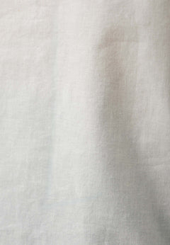 Short Sleeved Linen Blend Button-Up Off-White