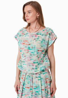 Crinkle Voile Blouse Brushed Effect
