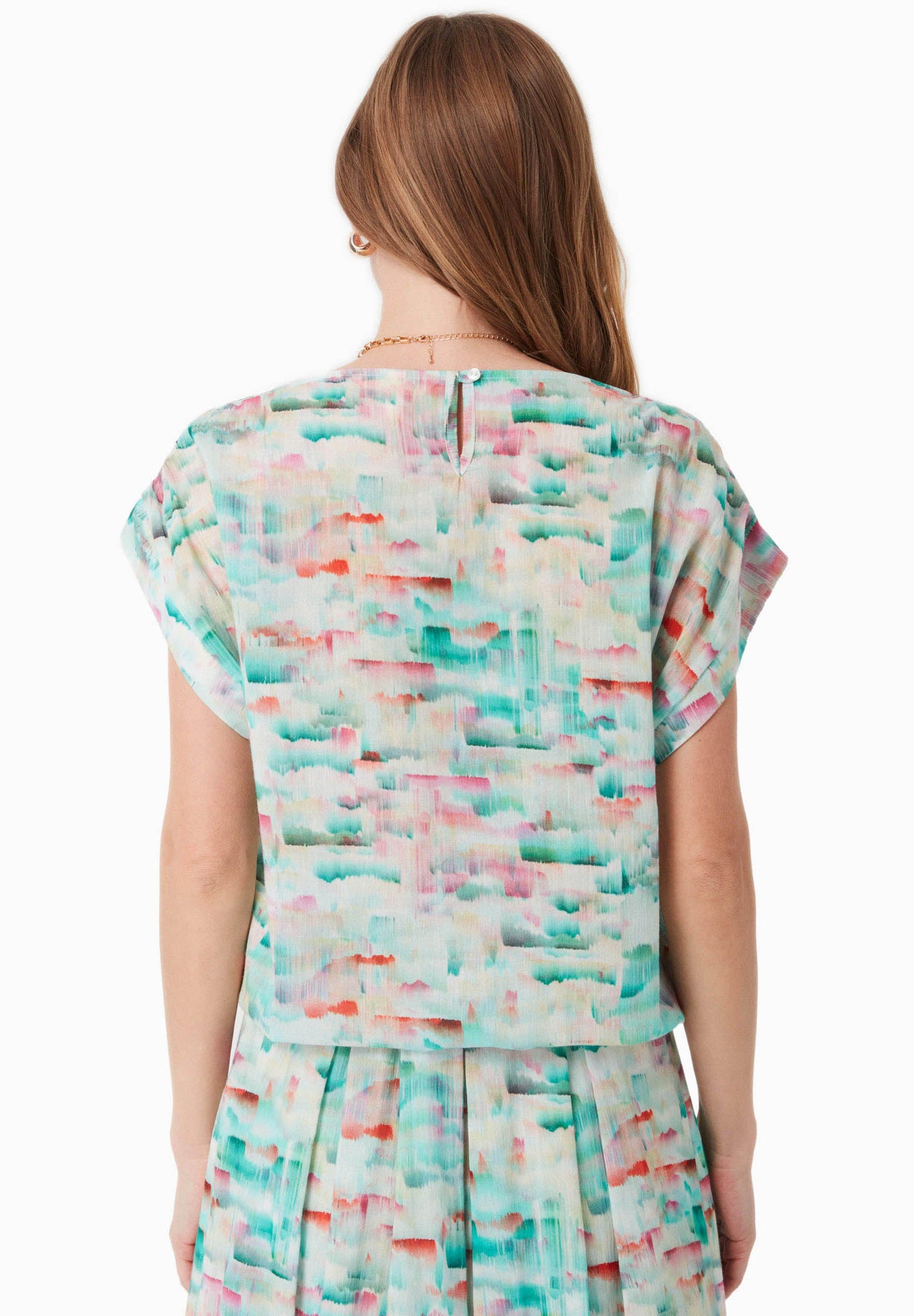 Crinkle Voile Blouse Brushed Effect