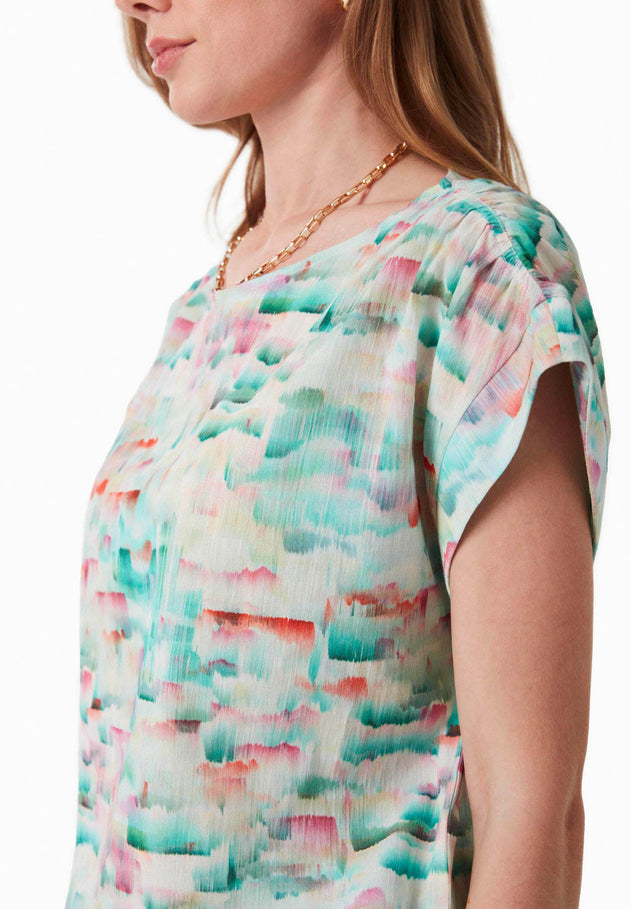 Crinkle Voile Blouse Brushed Effect