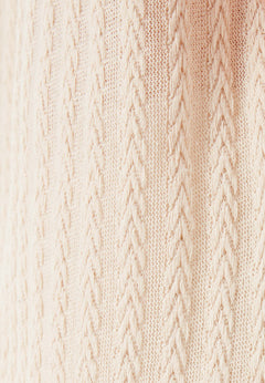Fantasy Cotton Knit Short Sleeve Top Natural