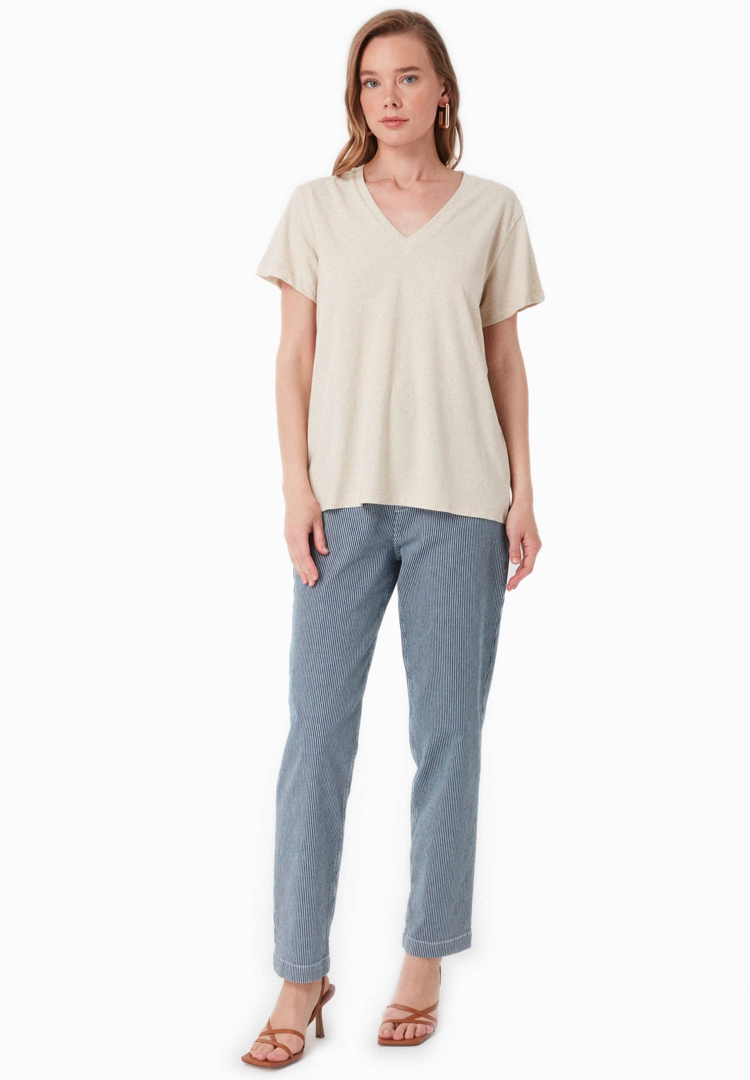 V-Neck T-Shirt Natural White