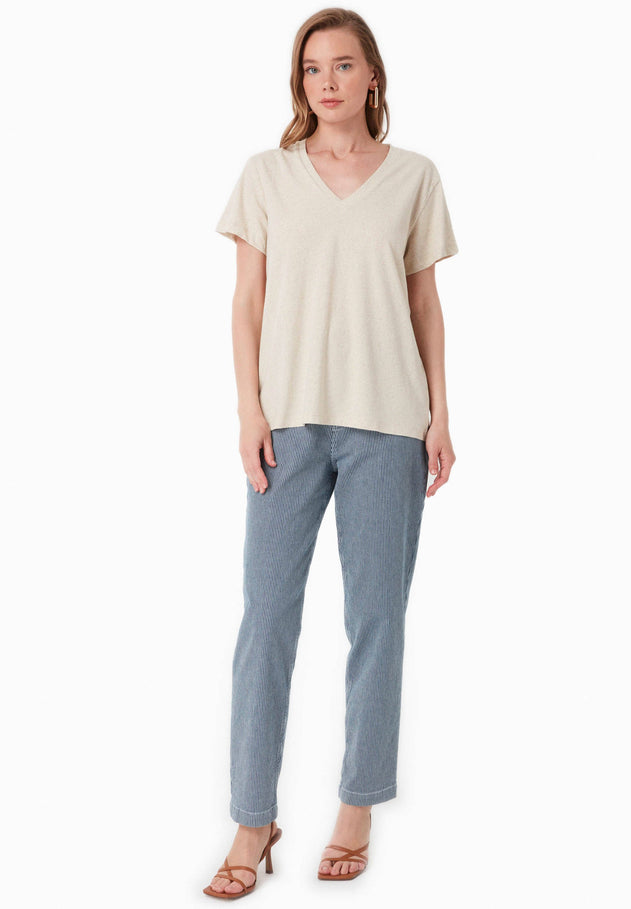 V-Neck T-Shirt Natural White