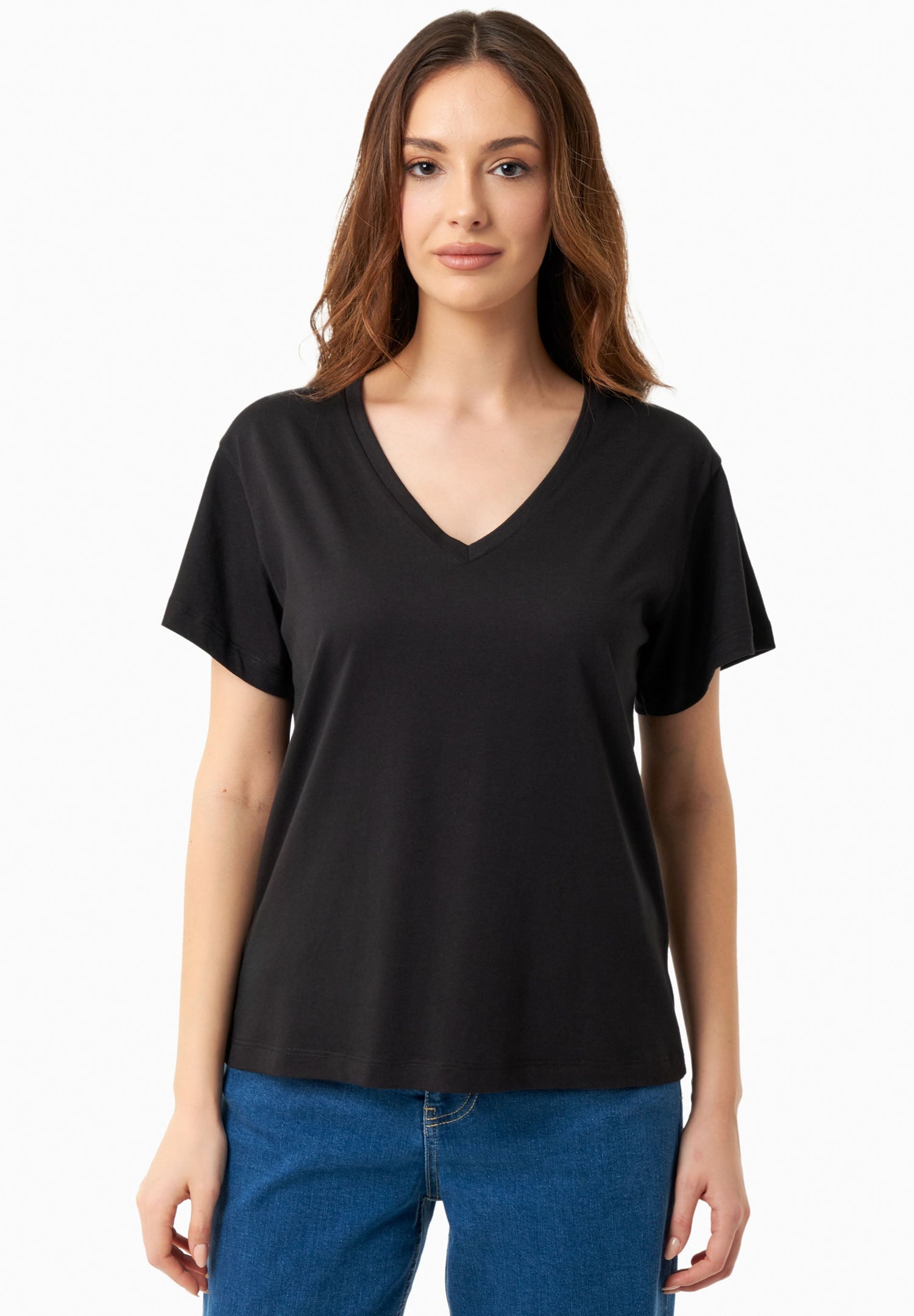 V-Neck T-Shirt Black