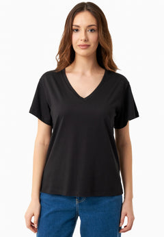 V-Neck T-Shirt Black