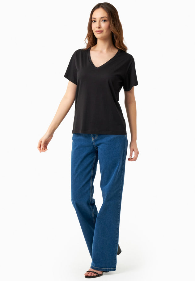 V-Neck T-Shirt Black