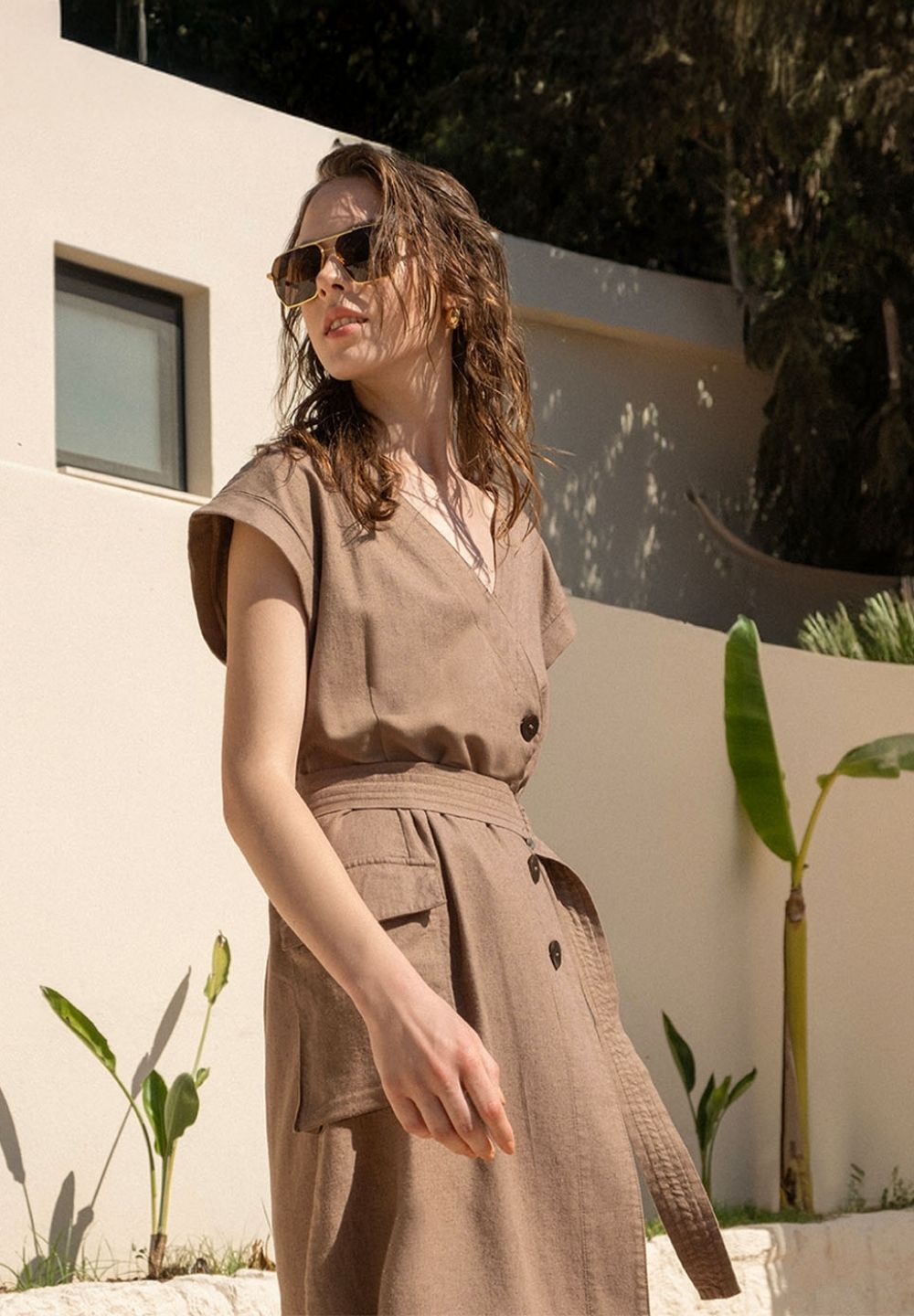 Belted Cargo Dress Caribou