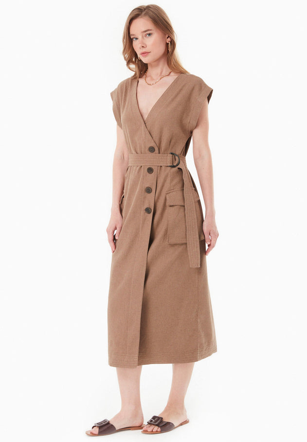 Belted Cargo Dress Caribou