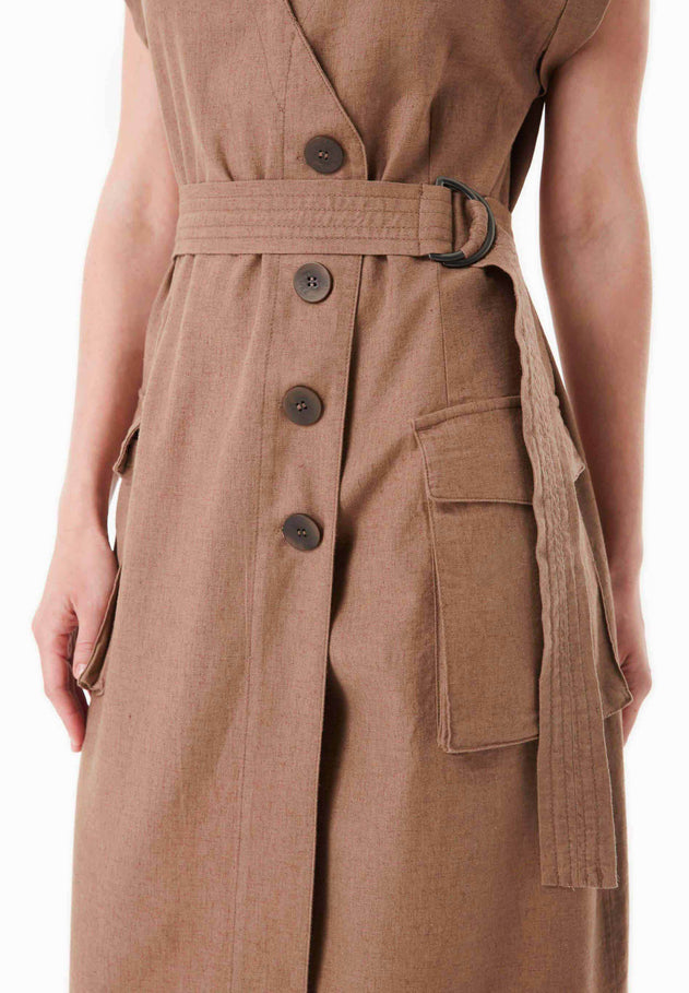 Belted Cargo Dress Caribou