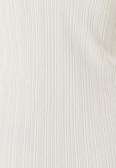 Jacquard Rib V-Neck Dress Off White