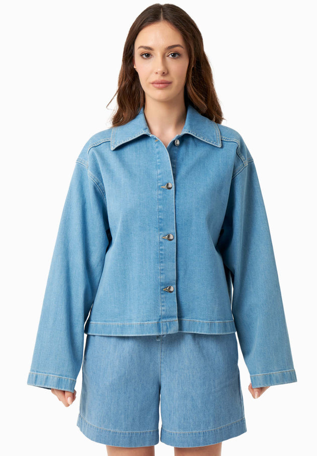 Women's Denim Organic Cotton Jacket Light Blue