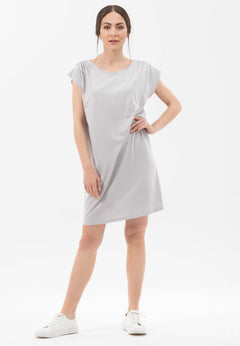 Lyocell Blend Jersey Mini Dress Cloud Grey