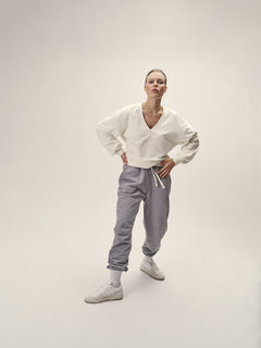 Organic Cotton V-Neck Sweatshirt