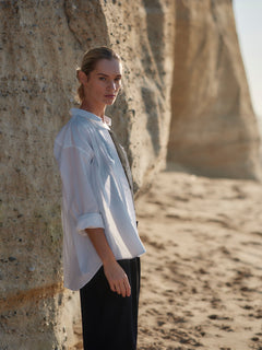 Oversized Blouse In Organic Cotton White