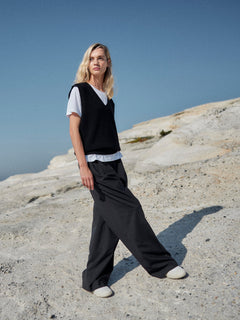 Knitted Vest In Merino Wool