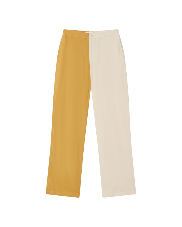 Mariam Patched Pants Yellow