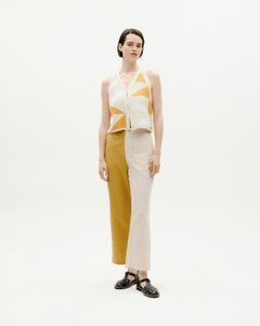 Mariam Patched Pants Yellow