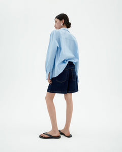 Luisa Denim Shorts Dark Clean
