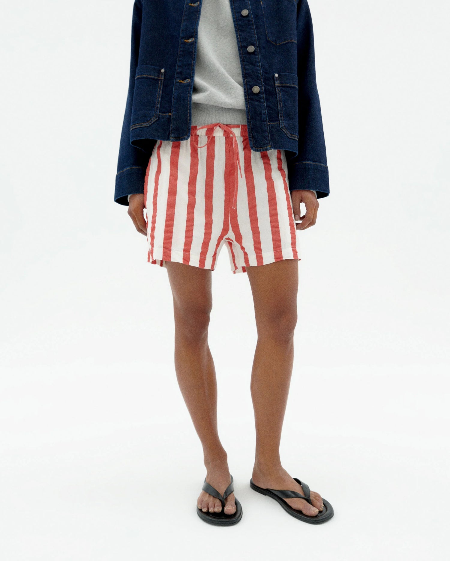 Geranio Shorts Red Stripes