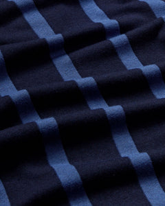 Ellen Top Navy Striped Wool