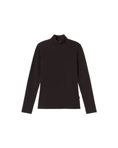 Aine Turtleneck Top Black Hemp
