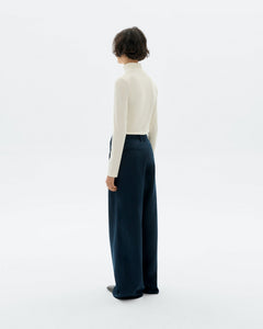 Aine Turtleneck Top White Hemp
