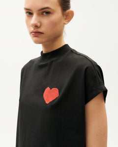 Volta Heart T-Shirt Black