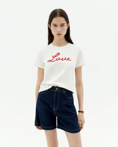 Love Ida T-Shirt White / Red