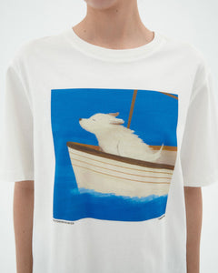 Lucia T-Shirt Sailor Dog White