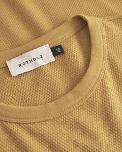 Unisex Waffle T-Shirt Mustard Yellow