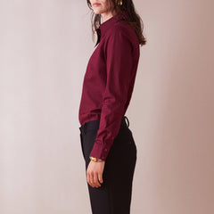 Poplin Shirt Wine Red