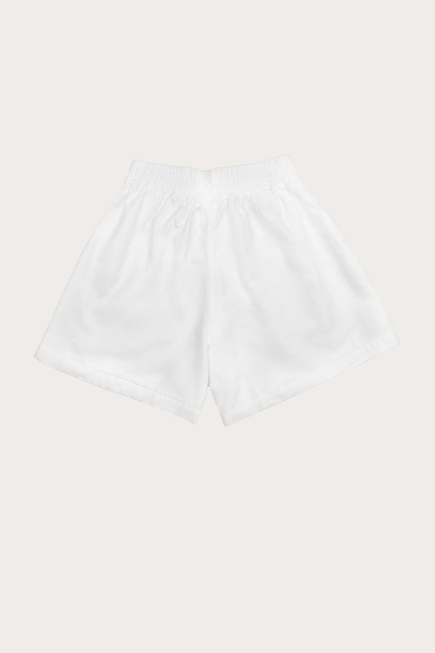 Calabasas Linen Shorts White