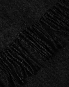 Woven Merino Wool Scarf Black