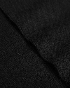 Woven Merino Wool Scarf Black